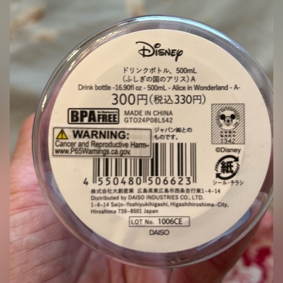 Alice IN Wonderland Plastic Water Bottle 20cm 500ml NEW 2024 - Picture 4 of 4